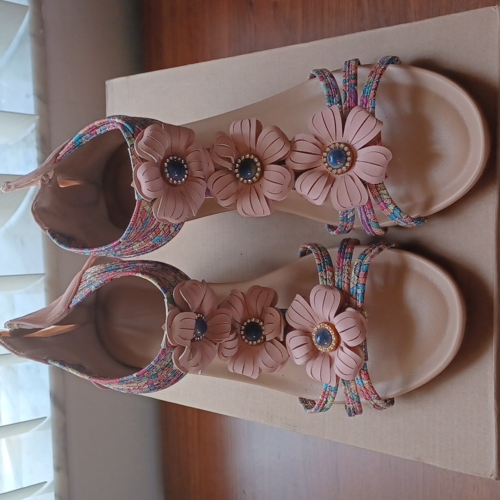 Floral Gladiator Sandals